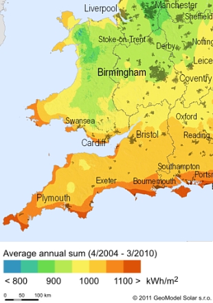 Devon Solar Energy Map